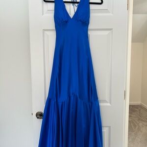 Cache Sapphire Blue Halter Dress